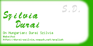 szilvia durai business card
